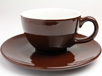 【エスプレッソサプライ】Cremaware Cup & Saucer 8oz（茶）