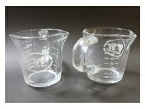 【ラトルウェア】RW 3oz ロゴ入り取手、2注ぎ口付きグラス 27610 1個