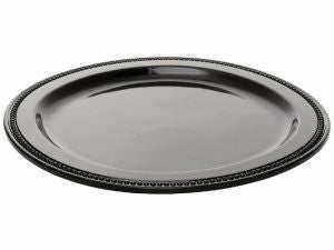 【販売終了】【エスプレッソサプライ】Round Platter、 Black 06160-BL