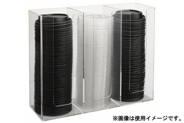 【エスプレッソサプライ】アクリル製 3連リッドホルダー 05288