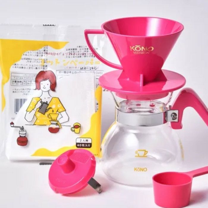 名門フィルター 2人用 MDN-21 限定カラー アンバー、タンザナイトのセット kono/コーノ】名門フィルター 2人用 クリア（計量カップ無し） MDN-21