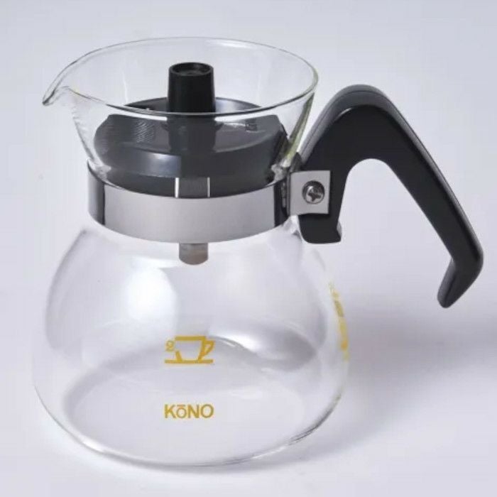 【kono/コーノ】グラスポット2人用 ブラック（フタ付） MD-22