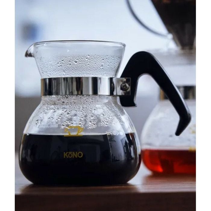 【kono/コーノ】グラスポット2人用 ブラック（フタ付） MD-22