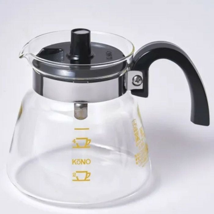 【kono/コーノ】グラスポット4人用 ブラック（フタ付） MD-42