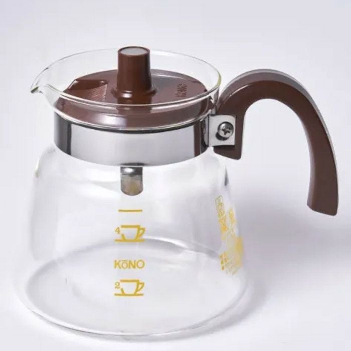 【kono/コーノ】グラスポット4人用 チョコレート（フタ付） MD-42CH