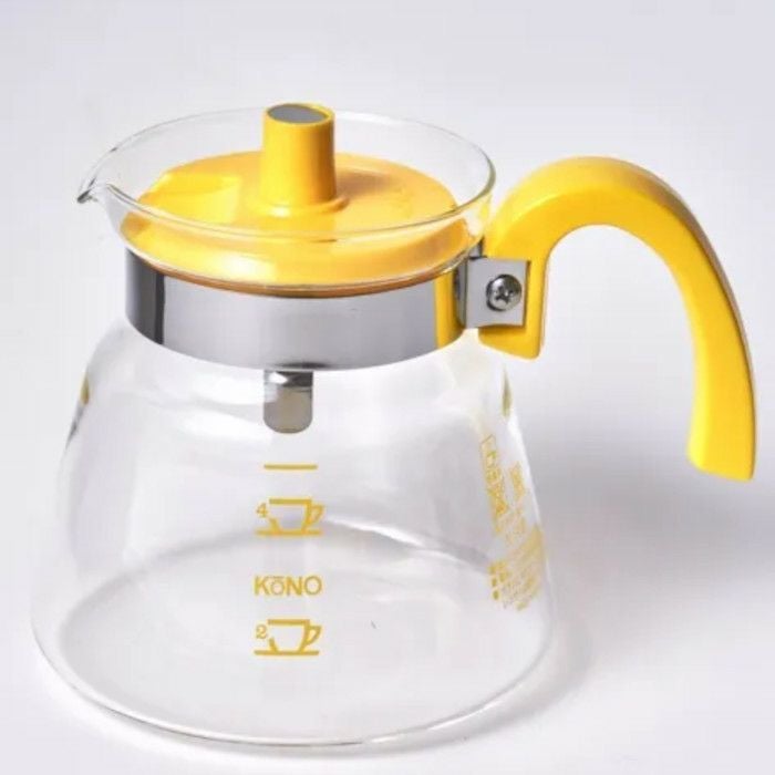 【kono/コーノ】グラスポット4人用 イエロー（フタ付） MD-42YE