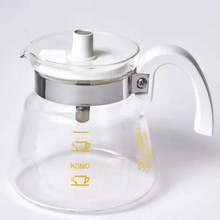 【kono/コーノ】グラスポット4人用 ホワイト（フタ付） MD-42WH