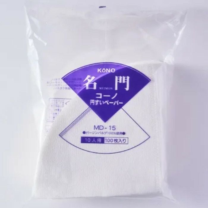 kono/コーノ】ペーパー 10人用 100枚入 ホワイト MD-15 | コーヒー用品