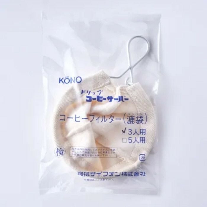 【kono/コーノ】布フィルター（計量カップ無） 3人用 CS-34B