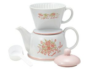 【販売終了】【kalita/カリタ】陶器製器具 ツーウェイドリップセット フラワー 35081