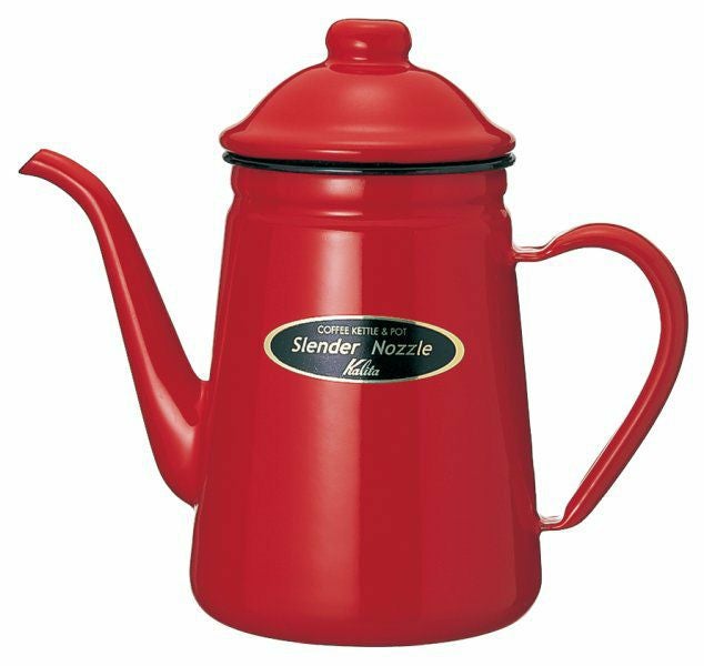 販売終了】【kalita/カリタ】細口ホーローポット1L レッド 52111