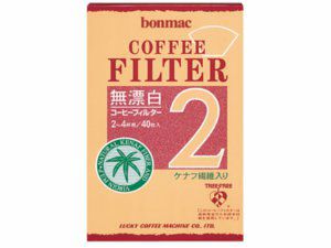 【販売終了】【bonmac/ボンマック】ケナフ入無漂白 2～4杯用　CF-2KN 816112