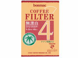 【販売終了】【bonmac/ボンマック】ケナフ入無漂白 4～6杯用　CF-4KN 816113