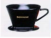 【bonmac/ボンマック】陶器製コーヒードリッパー 2～4杯用 扇型 黒 CD-2B 813004