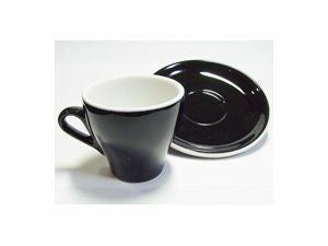 【販売終了】【エスプレッソサプライ】ACF 5.5oz.チューリップ 黒 （6客セット）