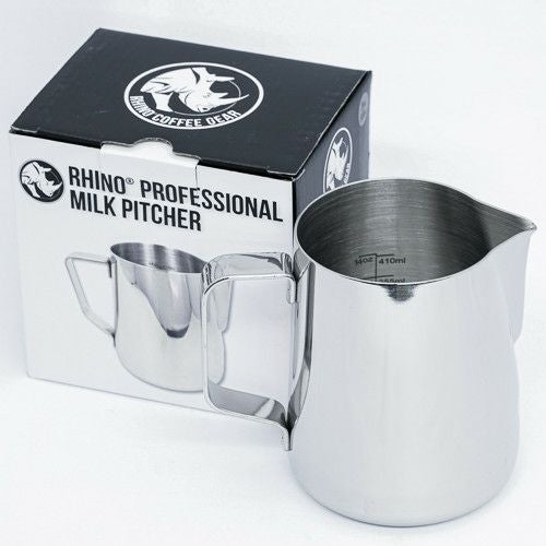 【販売終了】【Rhinowares】内側２ヶ所目盛り付き ラテアートピッチャー 20oz.