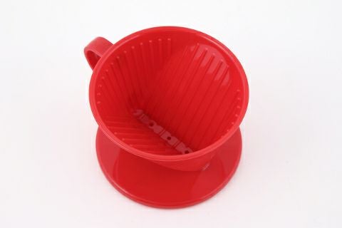 【販売終了】【Tiamo/ティアモ】台形樹脂ドリッパー レッド 2～4人用 HG5285