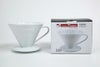 【Tiamo/ティアモ】円錐陶器ドリッパー ホワイト 1～2人用 HG5270