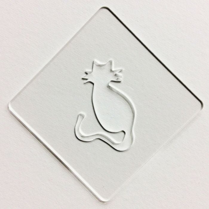【atta】カフェアートステンシル　ねこ　LAS-0006