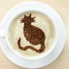 【atta】カフェアートステンシル　ねこ　LAS-0006