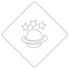 【atta】カフェアートステンシル　宇宙1　LAS-0009