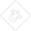 【atta】カフェアートステンシル　宇宙2　LAS-0010