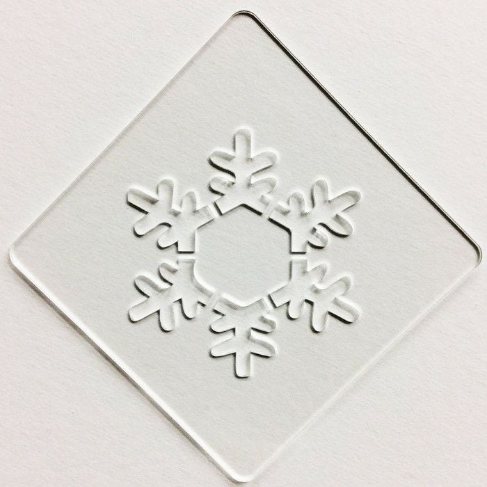 【atta】カフェアートステンシル　雪の結晶 2　LAS-0013