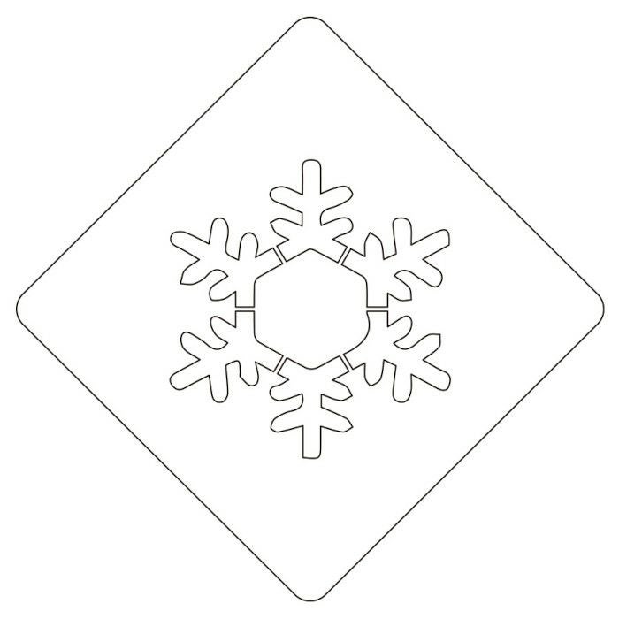 【atta】カフェアートステンシル　雪の結晶 2　LAS-0013