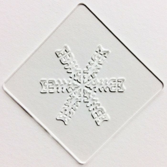 【atta】カフェアートステンシル　雪の結晶 3　LAS-0014