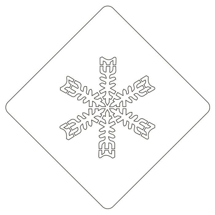 【atta】カフェアートステンシル　雪の結晶 3　LAS-0014