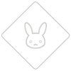 【atta】カフェアートステンシル　うさぎ　LAS-0017
