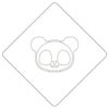 【atta】カフェアートステンシル　パンダ　LAS-0018
