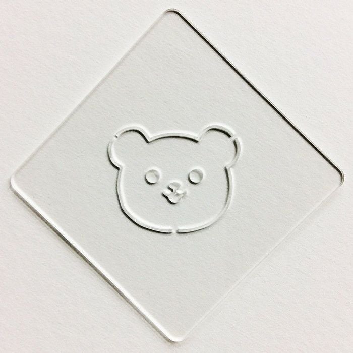 【atta】カフェアートステンシル　クマ　LAS-0019