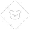 【atta】カフェアートステンシル　クマ　LAS-0019