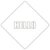 【atta】カフェアートステンシル　Hello 2　LAS-0022