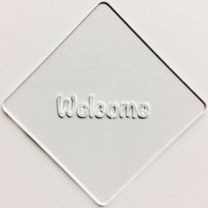 【atta】カフェアートステンシル　Welcome 1　LAS-0023