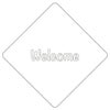 【atta】カフェアートステンシル　Welcome 1　LAS-0023