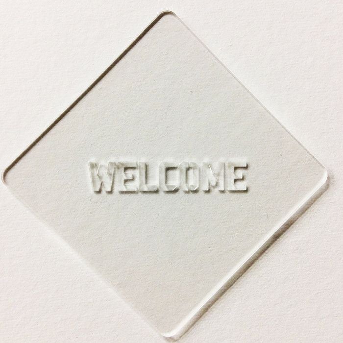 【atta】カフェアートステンシル　Welcome 2　LAS-0024