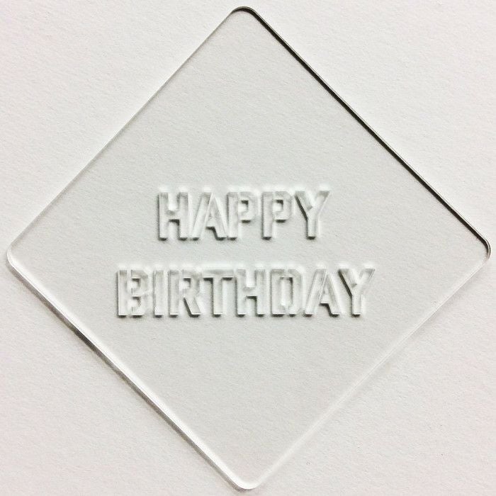 【atta】カフェアートステンシル　Happy Birthday 1　LAS-0027