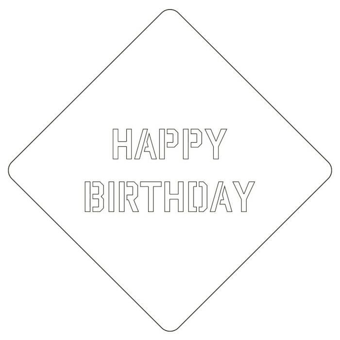 【atta】カフェアートステンシル　Happy Birthday 1　LAS-0027