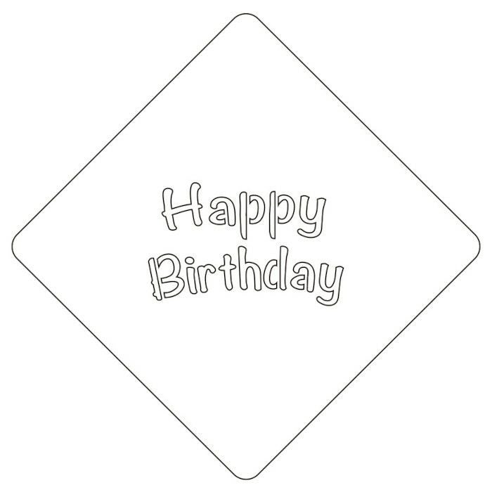 【atta】カフェアートステンシル　Happy Birthday 2　LAS-0028