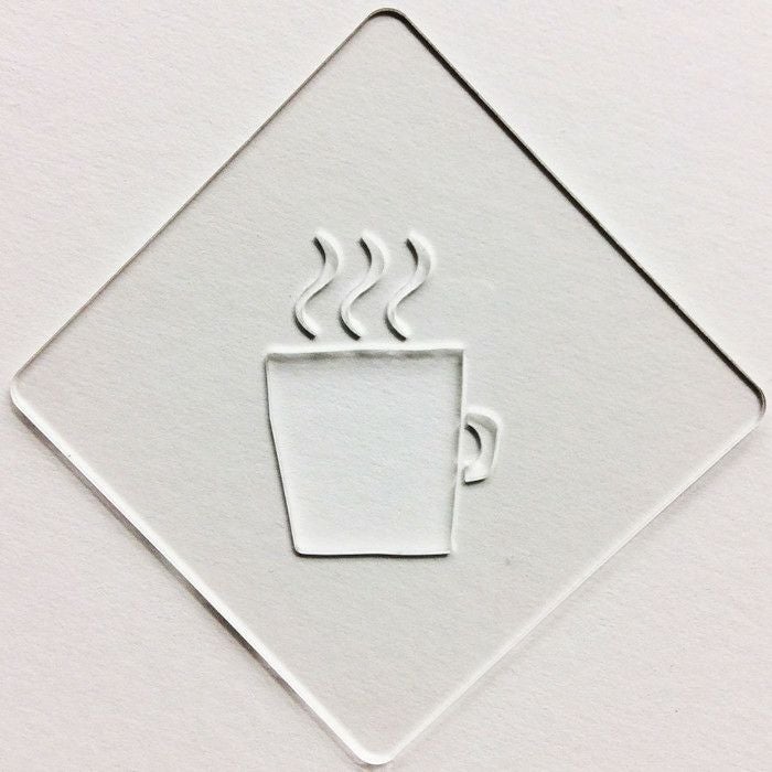 【atta】カフェアートステンシル　coffee　LAS-0031