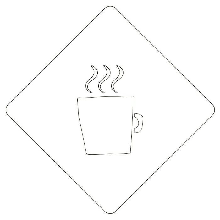 【atta】カフェアートステンシル　coffee　LAS-0031