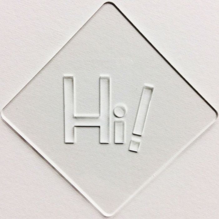 【atta】カフェアートステンシル　Hi !　LAS-0038