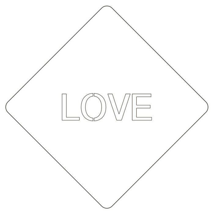 【atta】カフェアートステンシル　LOVE　LAS-0043