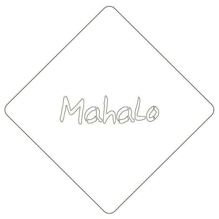 【atta】カフェアートステンシル　Mahalo　LAS-0045