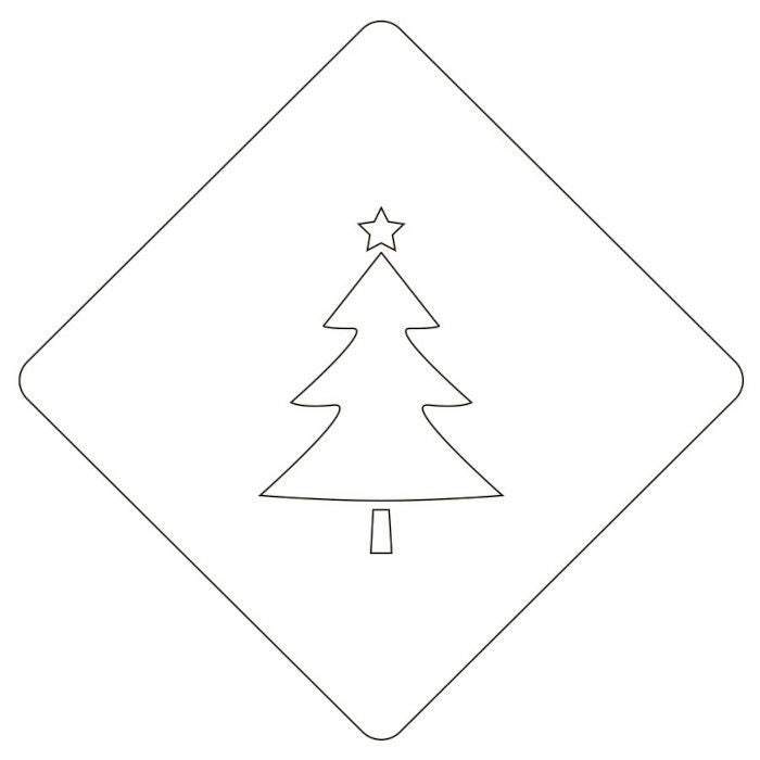 【atta】カフェアートステンシル　ツリー　クリスマス　LAS-0052