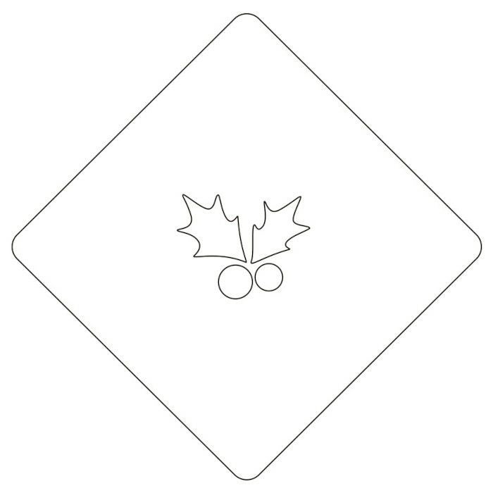 【atta】カフェアートステンシル　柊　クリスマス　LAS-0053