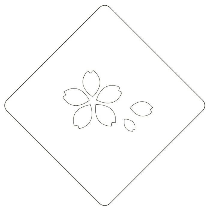 【atta】カフェアートステンシル　サクラ-花びら付-　LAS-0064