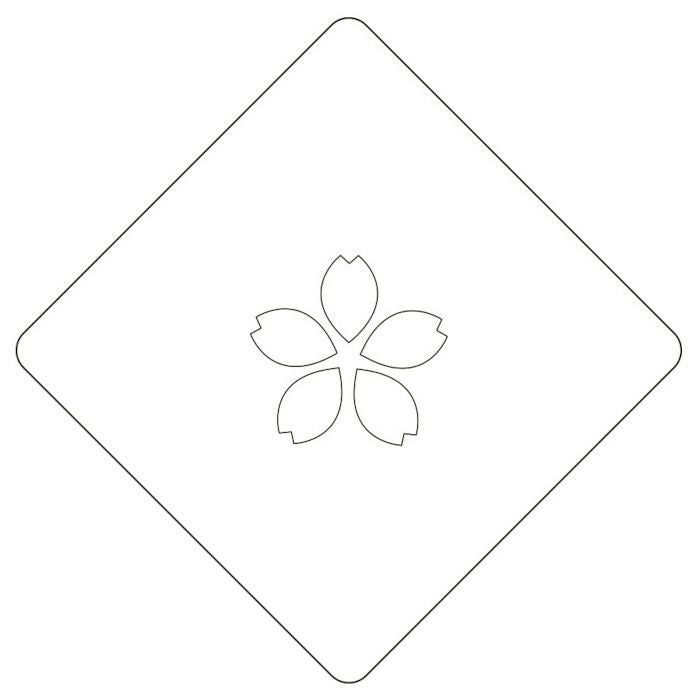 【atta】カフェアートステンシル　サクラ　LAS-0066